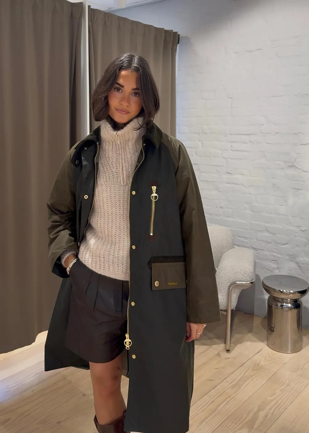 Evette Wax Jacket>Barbour