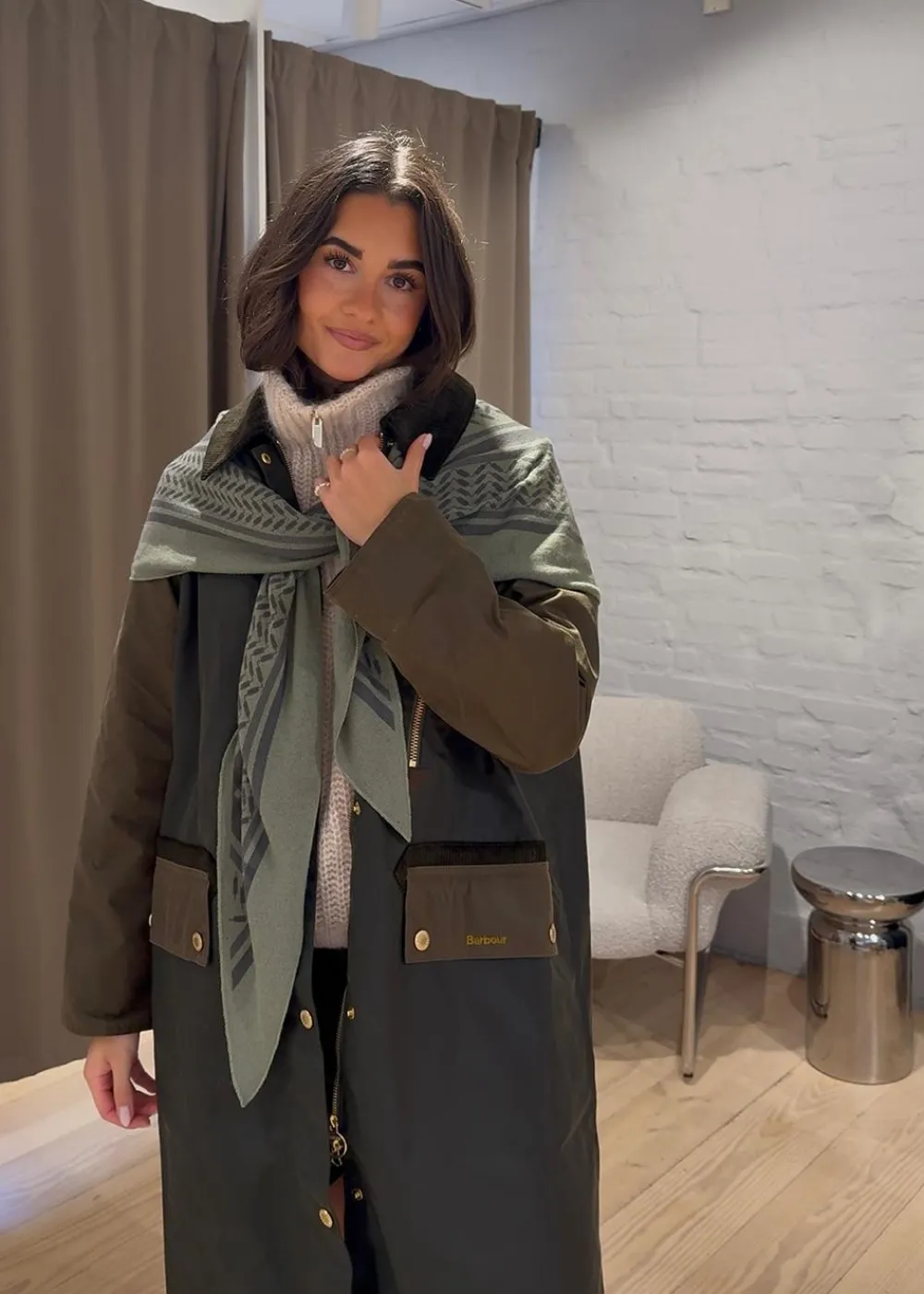 Evette Wax Jacket>Barbour