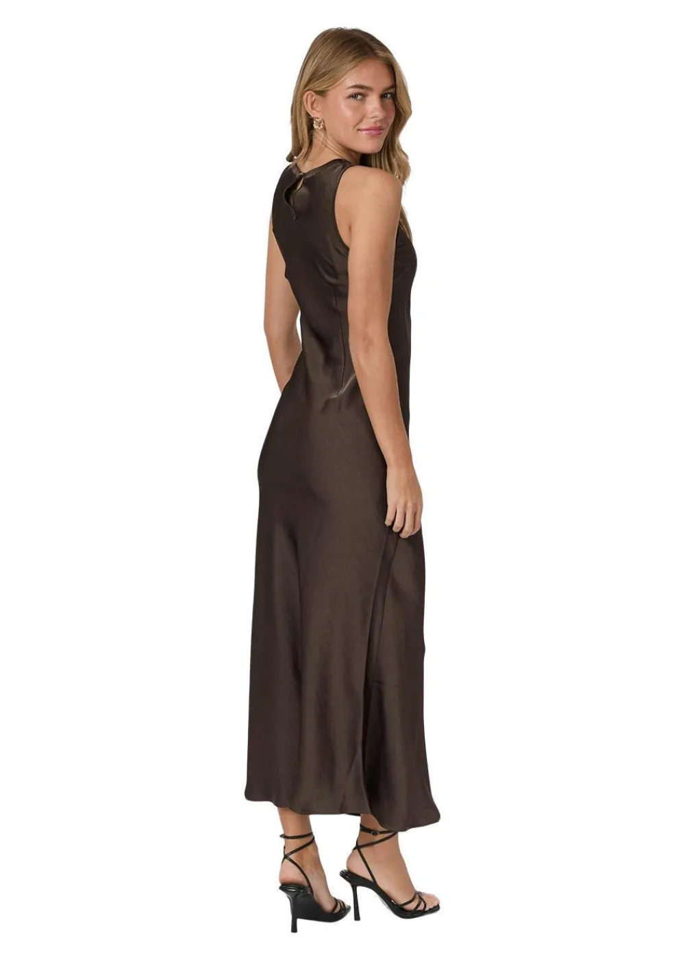 Celinie Heavy Sateen Dress>Neo Noir