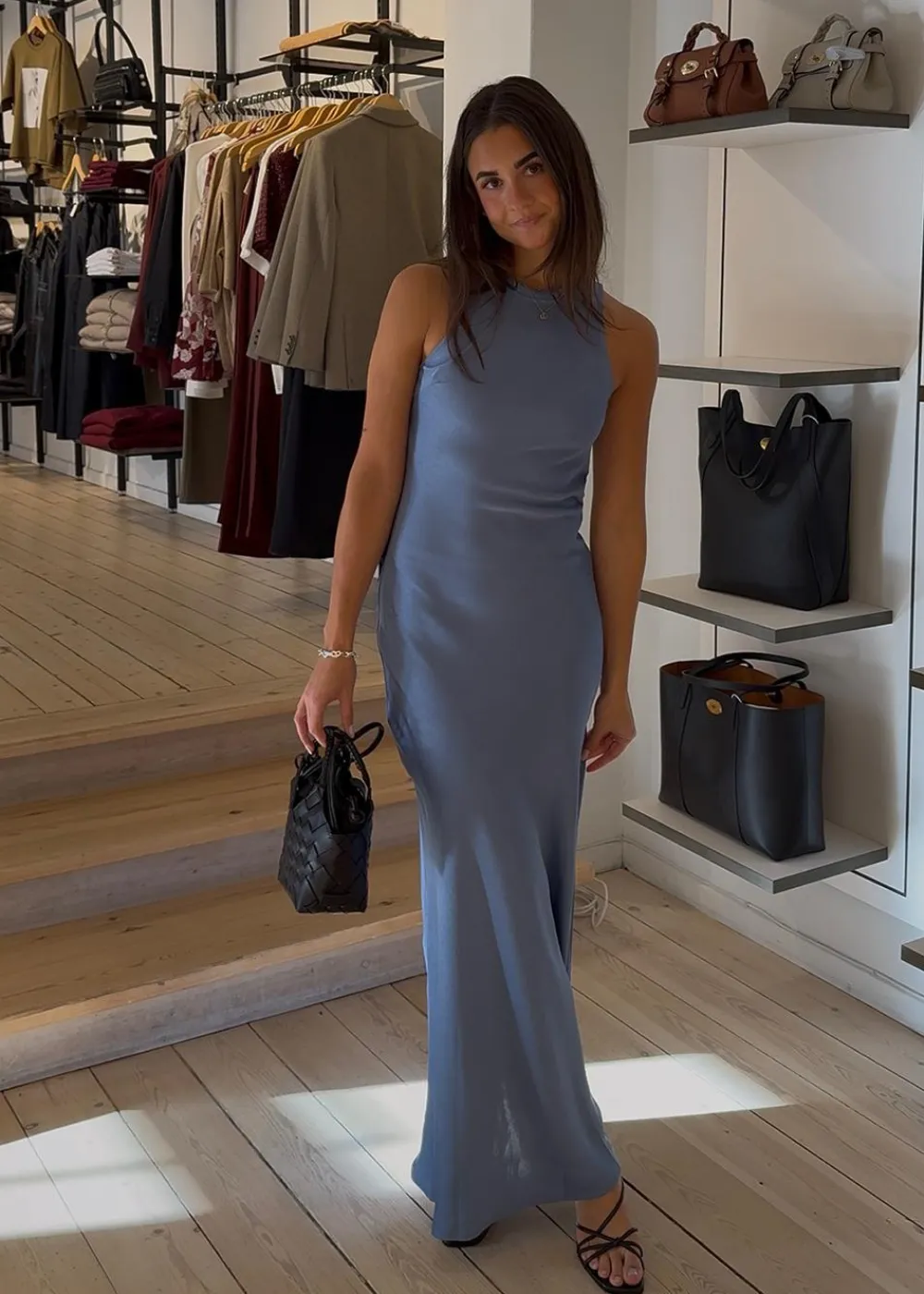 Celinie Heavy Sateen Dress>Neo Noir New