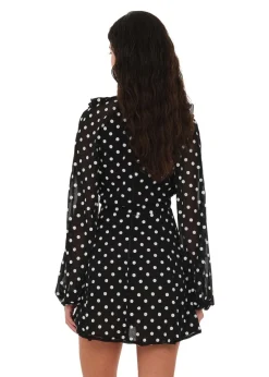 Chiffon Ruffle Mini Dress><noscript><img width=