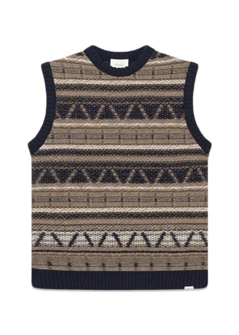 CONE JACQUARD VEST>Forét Best