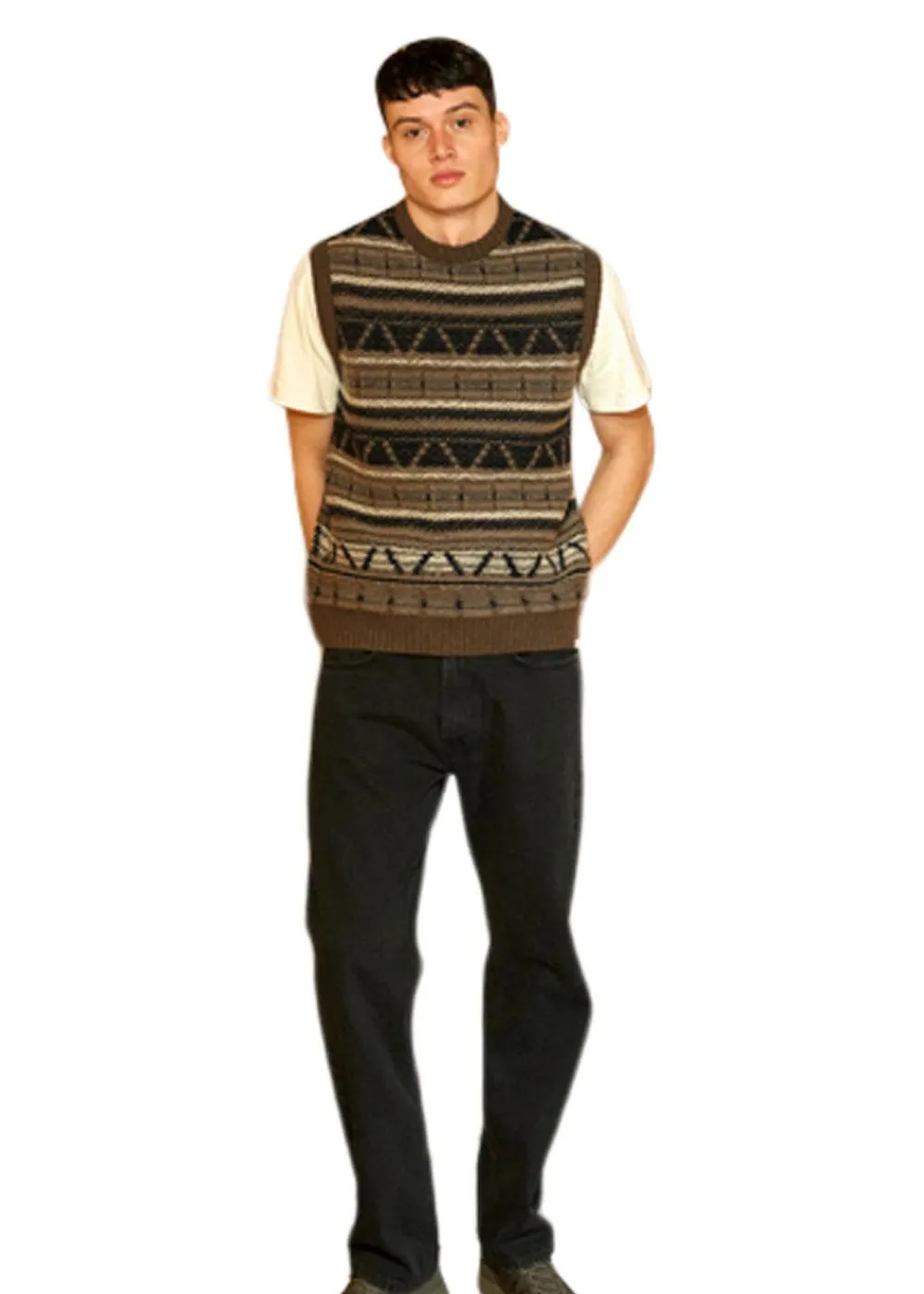 CONE JACQUARD VEST>Forét Best