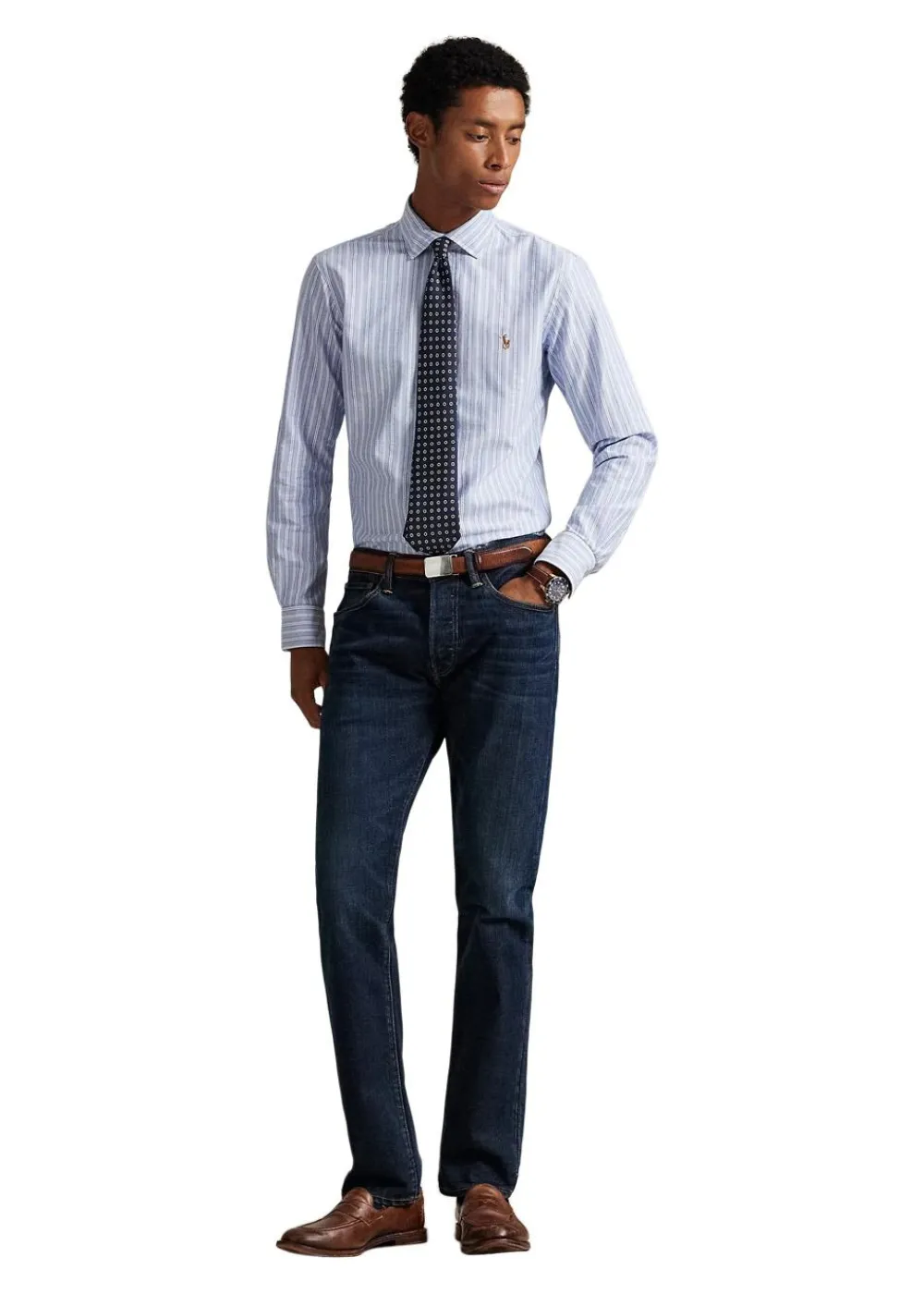 Custom Fit Striped Oxford Shirt>Ralph Lauren New