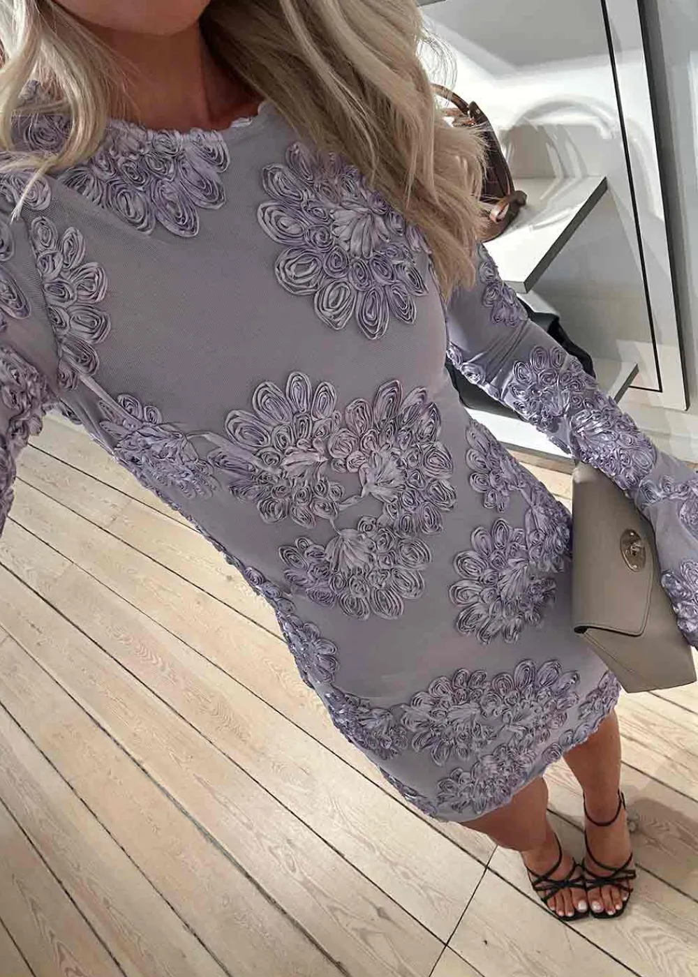 3D MESH MINI DRESS>Rotate Best