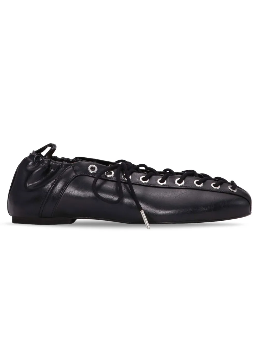 Eyelets Lace Up Ballerina Crinkle Oleatex>Ganni Outlet