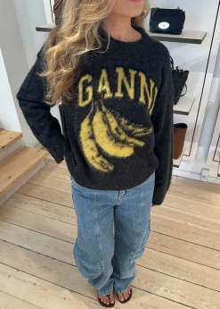 Fine Brushed Alpaca Banana Oversized O-neck>Ganni Clearance