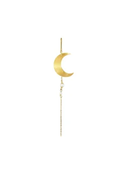 Half Moon Earring with pearl chain>Jane Kønig Best