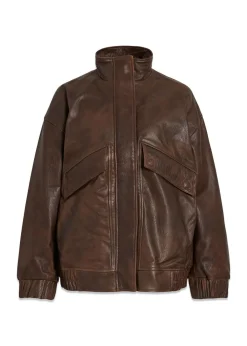 OVERSIZED LEATHER JACKET>ROUGE EDIT Hot