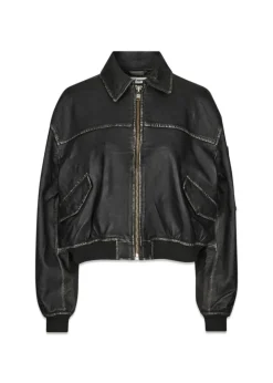 Rocker Leather Bomber>Oval Square Clearance