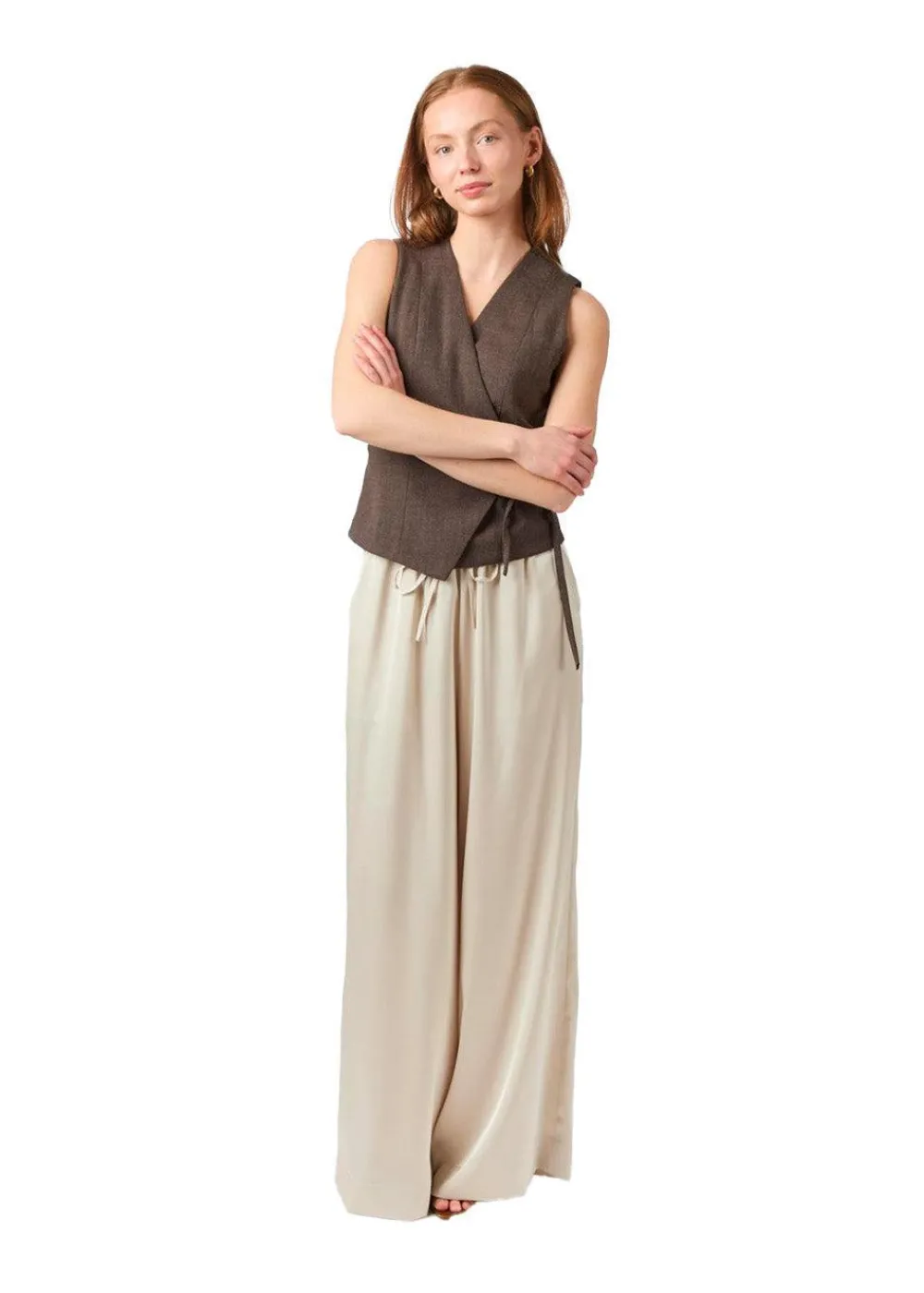 Sebba Satin Pants>Neo Noir Clearance