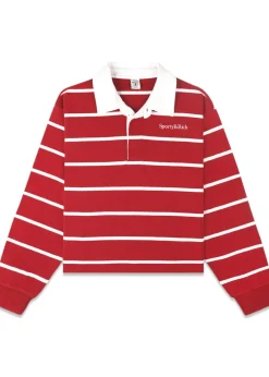 Serif Logo Cropped Rugby Polo>Sporty & Rich Best