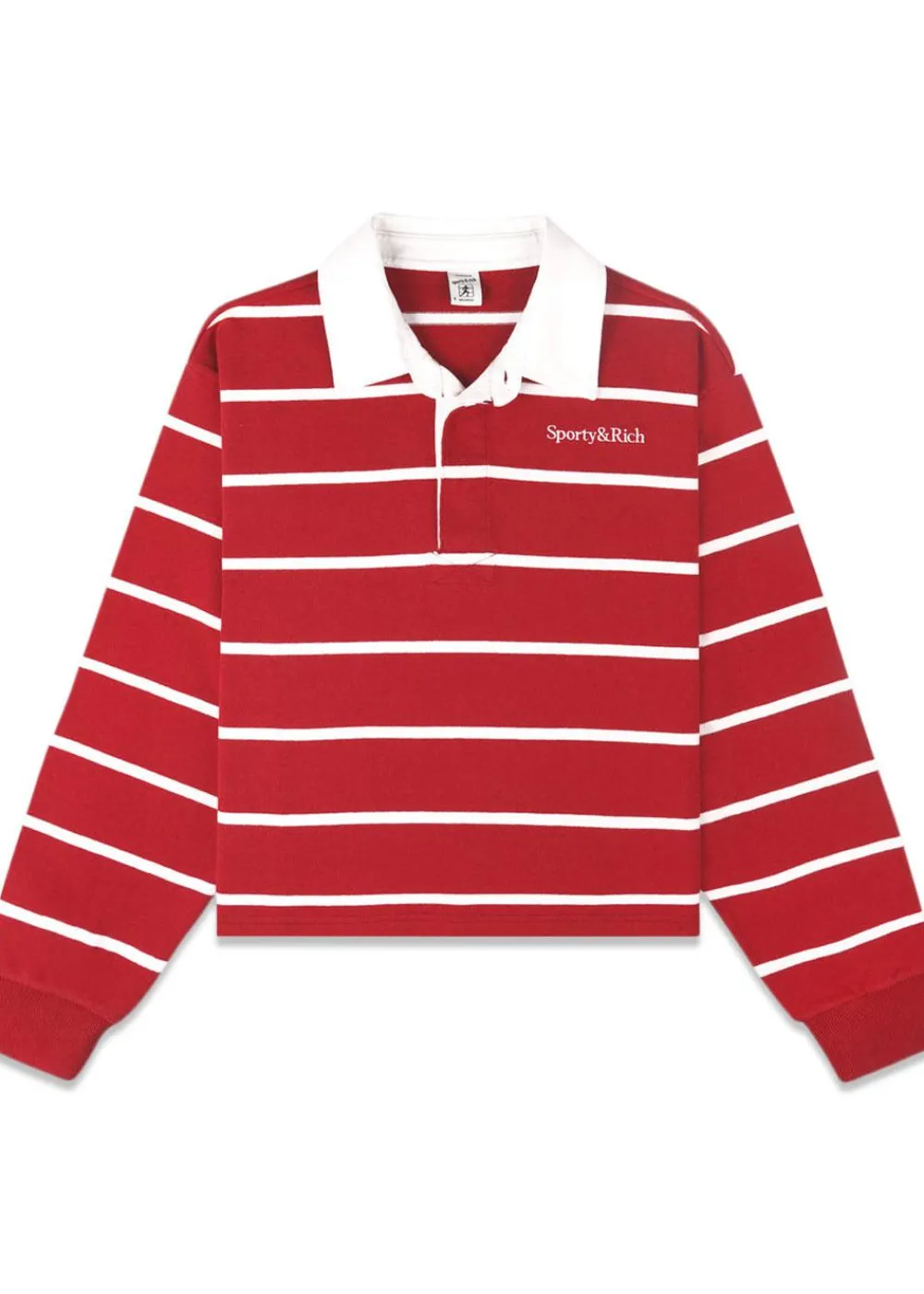 Serif Logo Cropped Rugby Polo>Sporty & Rich Best