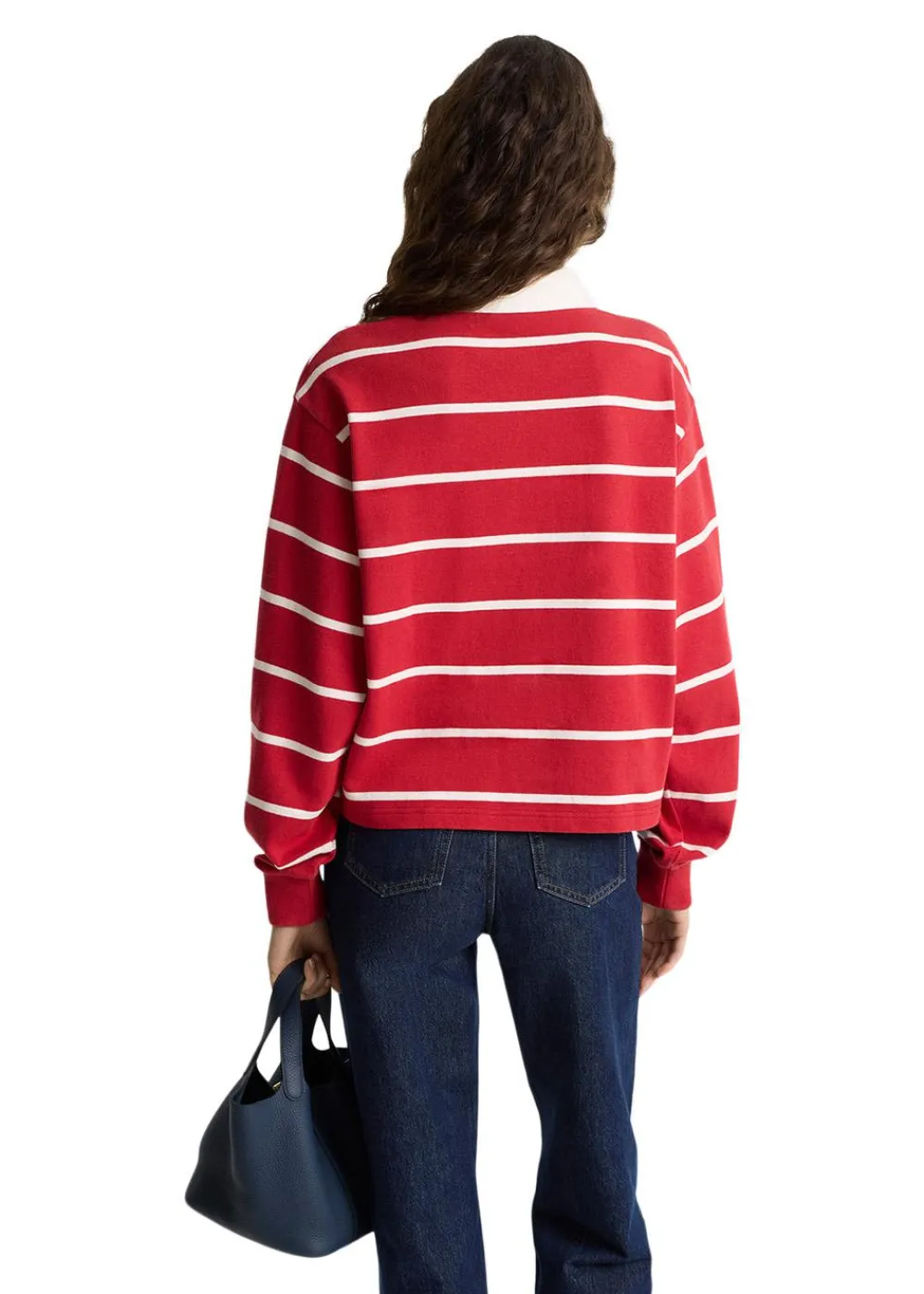 Serif Logo Cropped Rugby Polo>Sporty & Rich Best