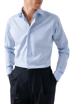 Slim Fit Signature Twill Pointed>Eton Discount