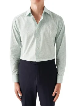 Slim Floral Print Shirt>Eton Clearance