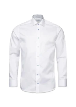 Slim Geometric Efferct Signatrue Twill Shirt>Eton Online