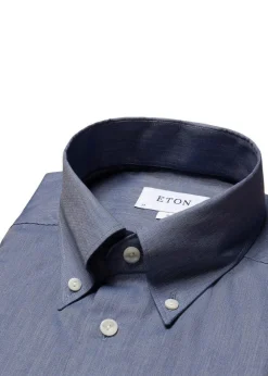 Slim-Twill Button Down Shirt>Eton Hot