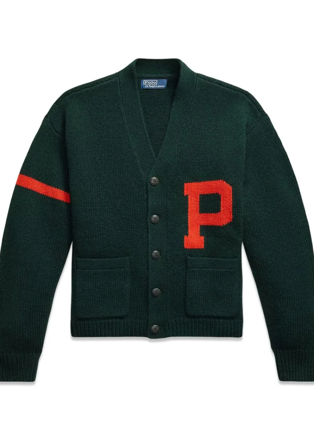 Wool V-Neck Letter Cardigan>Ralph Lauren Clearance