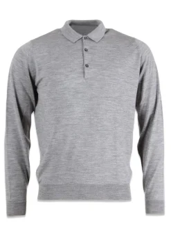 Belper Knitted Polo LS>John Smedley Best