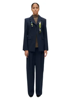 BELTED TAILORED PANTS><noscript><img width=