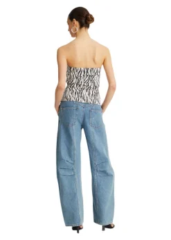 CARGO DENIM PANTS><noscript><img width=
