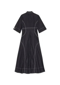 Cotton Poplin Long Shirt Dress><noscript><img width=