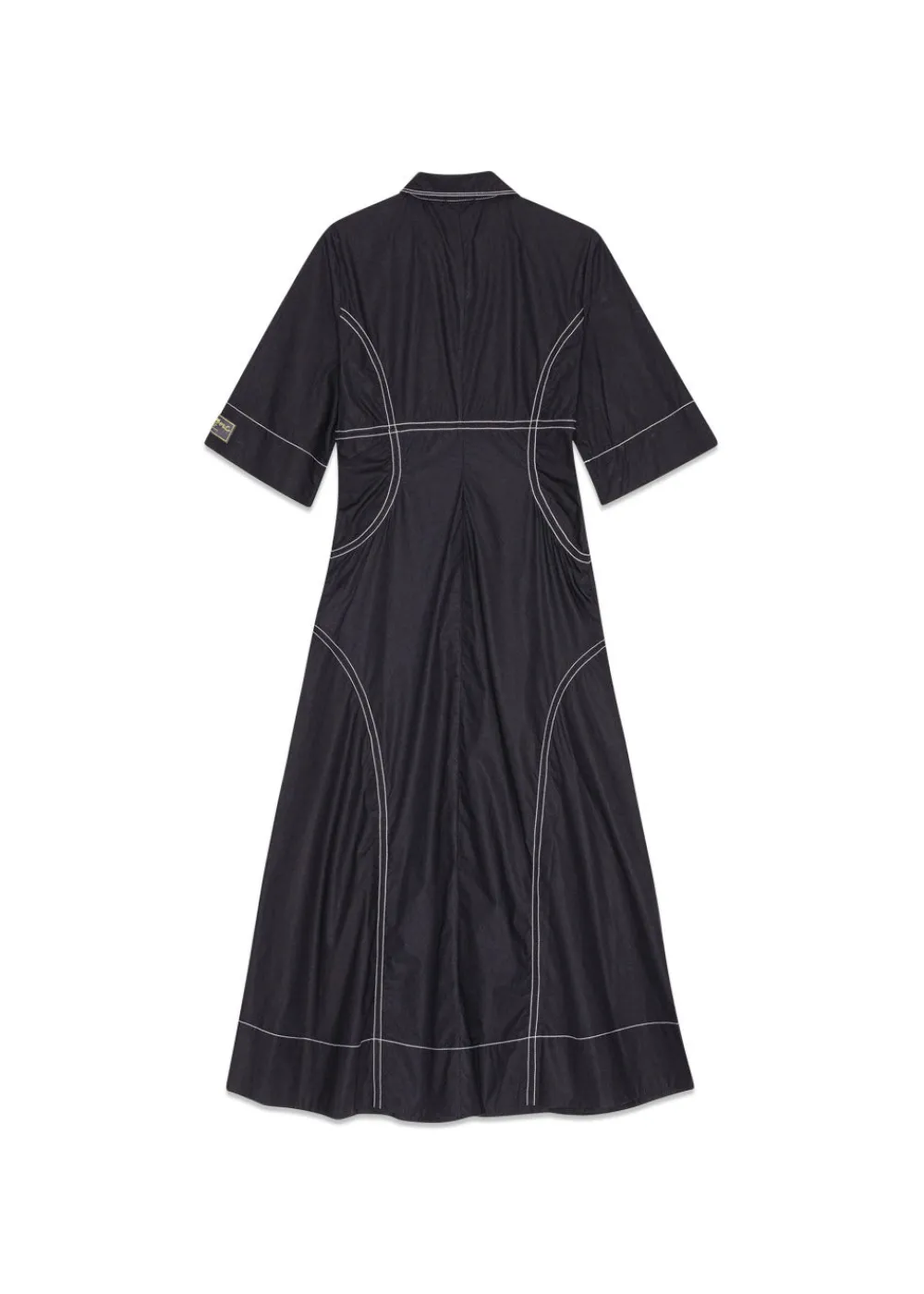 Cotton Poplin Long Shirt Dress>Ganni Discount