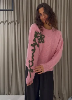 CREWNECK MOTIF SWEATER><noscript><img width=