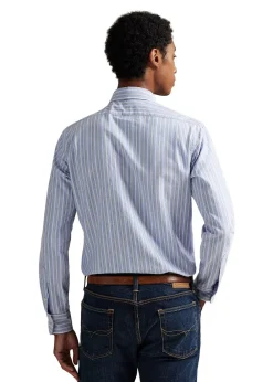 Custom Fit Striped Oxford Shirt><noscript><img width=