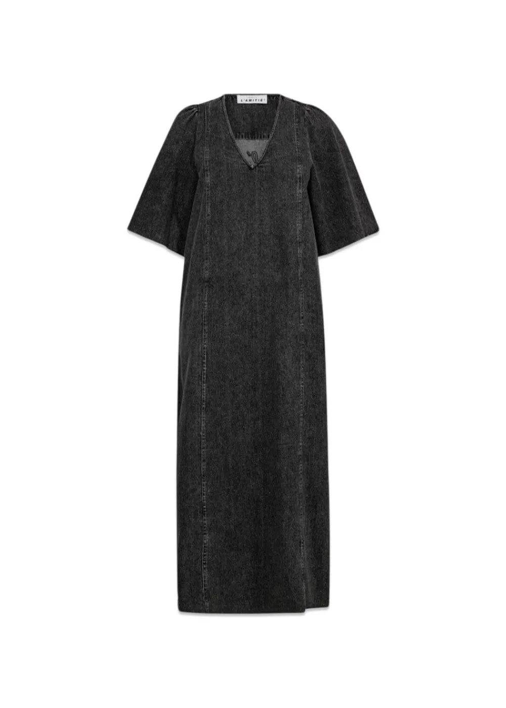 Denim Raw Hem Dress Black>HAUTE L’AMITIÉ