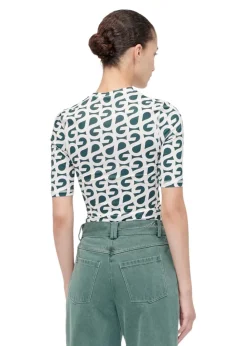 ELASTIC SHORT SLEEVE T-SHIRT><noscript><img width=