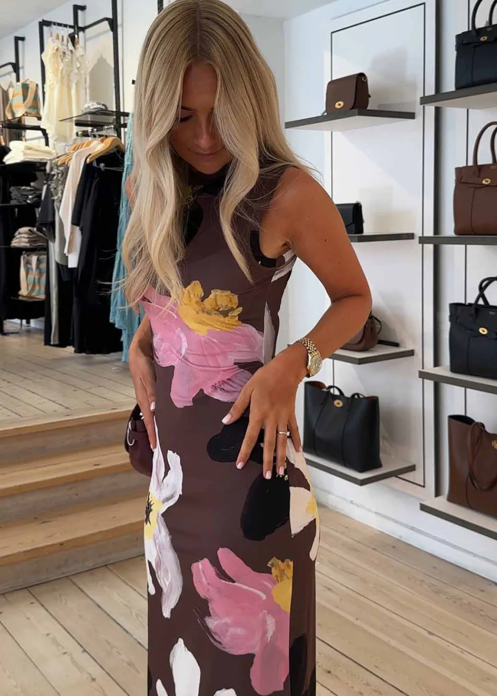 ELASTIC TANK CREWNECK DRESS>Stine Goya Hot