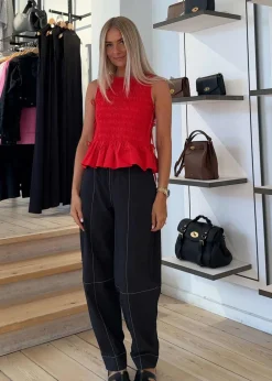 Elasticated Curve Pants></noscript>Ganni Online