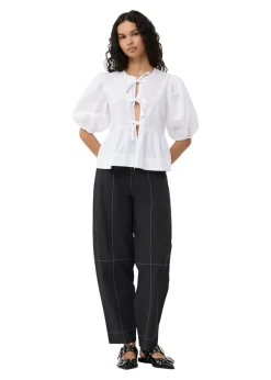 Elasticated Curve Pants></noscript>Ganni Online