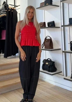 Elasticated Curve Pants></noscript>Ganni Online