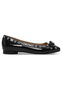 Eyelets Bow Ballerina Naplack>Ganni Hot