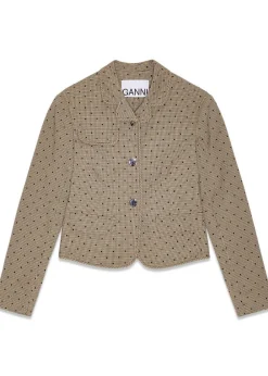 Flock Check Suiting Blazer>Ganni Best