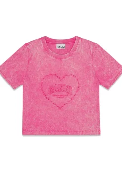 Heavy Cotton Heart T-shirt>Ganni Online