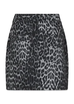 Henrietta Leopard Skirt>Neo Noir Hot