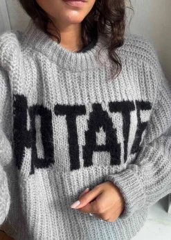 KNITTED LOGO SWEATER><noscript><img width=