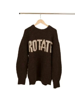 KNITTED LOGO SWEATER><noscript><img width=