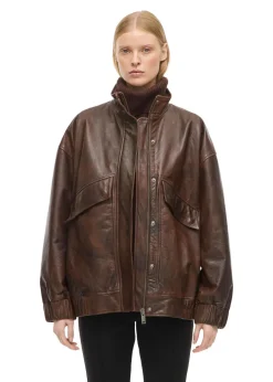 OVERSIZED LEATHER JACKET><noscript><img width=