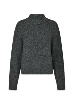 Paulina Fluffy Knit Blouse>Neo Noir Clearance
