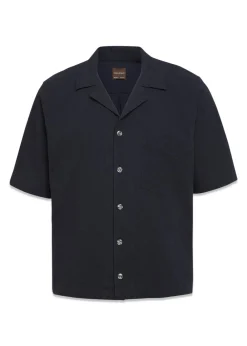 Reg Fit Cuban SS Seersucker Shirt>Oscar Jacobson