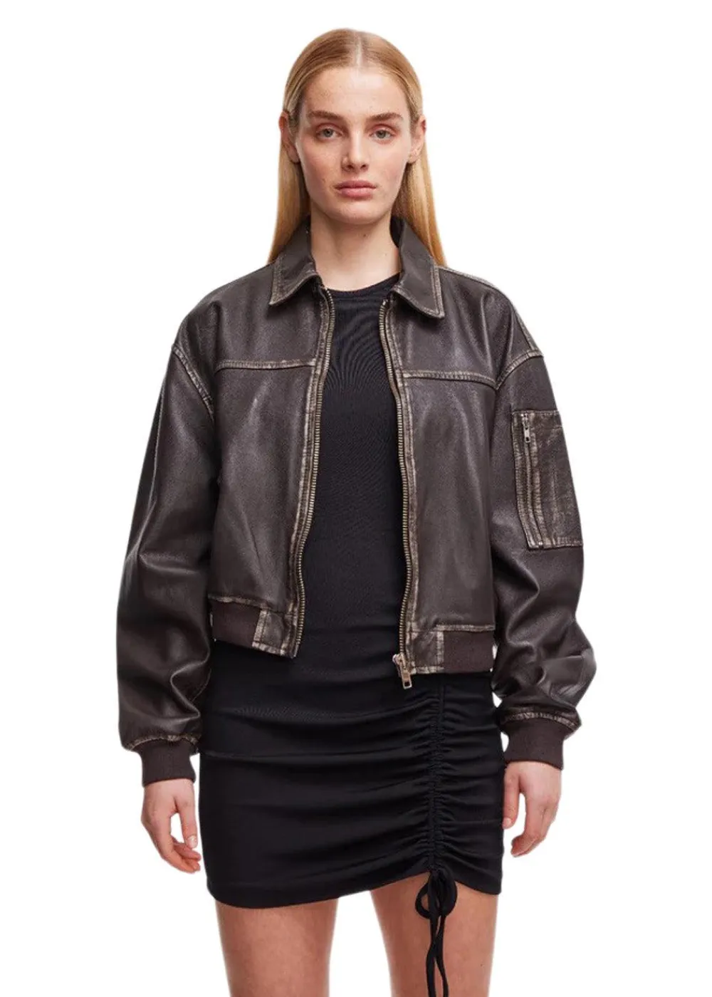 Rocker Leather Bomber>Oval Square Discount