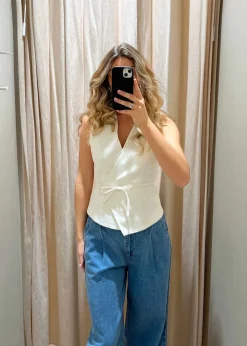 Samara Ramie Waistcoat>Neo Noir Sale