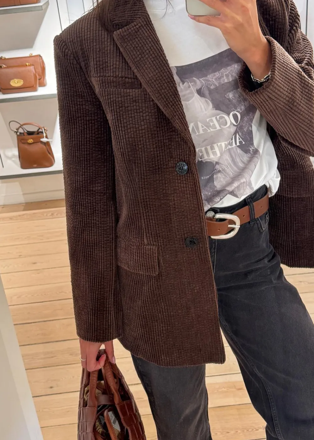 Seersucker Corduroy Blazer>Ganni Online