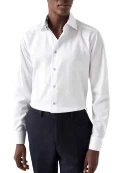 Slim Floral Effect Signature Twill Shirt></noscript>Eton Sale