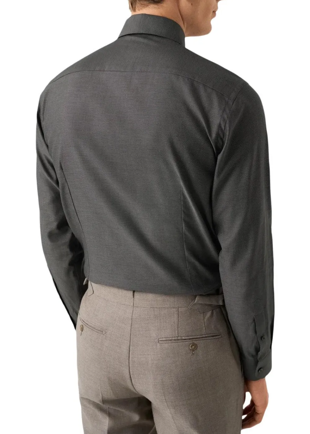 Slim Semi Solid Signature Dobby Shirt>Eton New